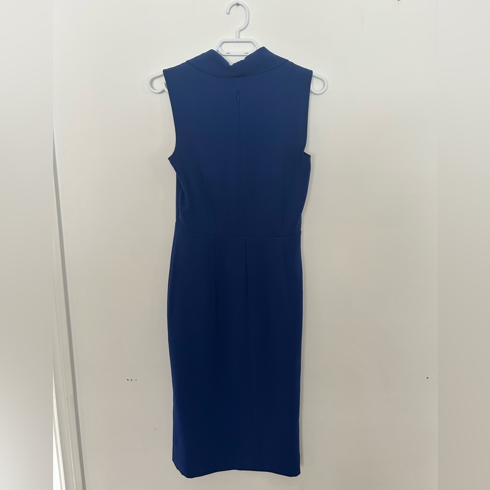 MaxMara Sleeveless Navy Blue Sheath Dress - Picture 4 of 6